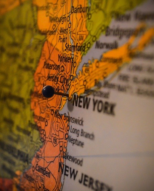 A map of NY and NJ.